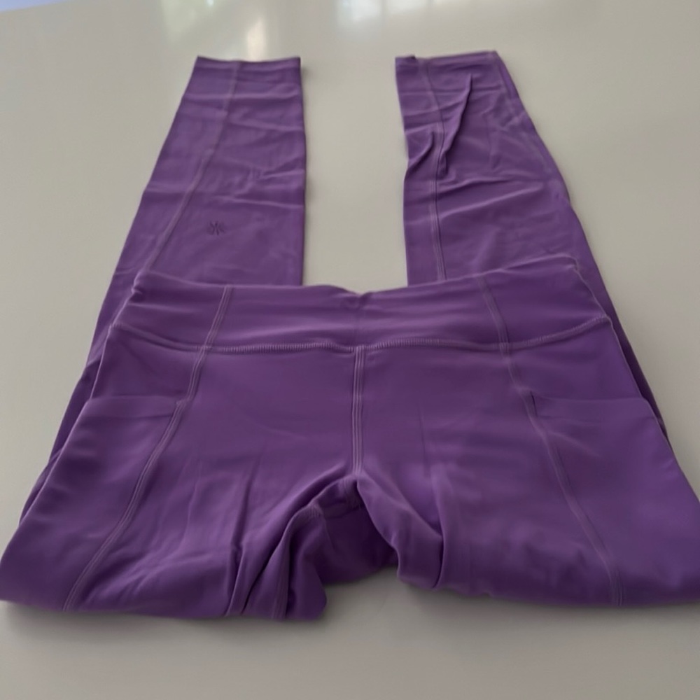 Girls Athleta purple leggings size 12